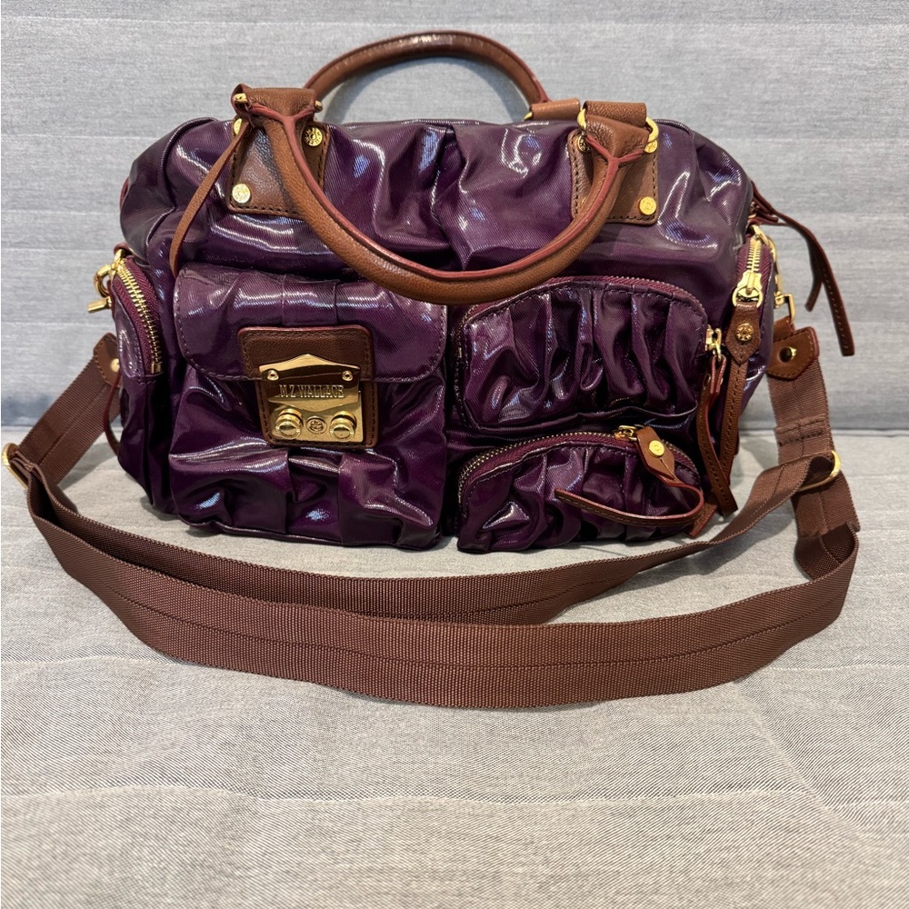 MZ Wallace Purple and Brown Baby Bag